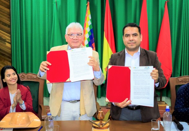 El TSE suscribió un convenio con la Alcaldía de Villa Montes para la transferencia de un terreno en favor del OEP