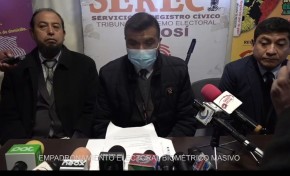 Serecí Potosí presenta su plan de empadronamiento biométrico masivo para las Elecciones Judiciales 2024