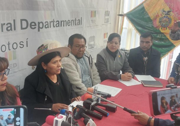 Potosí: la vocal del TSE Nelly Arista participó en la socialización de la distribución de escaños y delimitación de circunscripciones