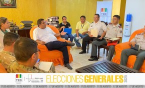 TED Pando coordina acciones con la Policía y las FFAA para implementar la cadena de custodia de materiales electorales