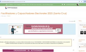 TED Santa Cruz desarrolla curso de formación para facilitadores y capacitadores electorales