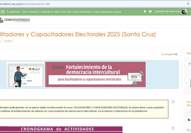 TED Santa Cruz desarrolla curso de formación para facilitadores y capacitadores electorales