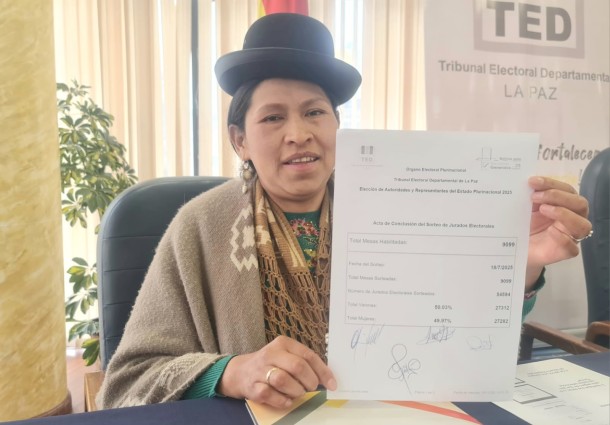 Más de 54 mil ciudadanos fueron sorteados como jurados electorales en La Paz para las Elecciones Generales 2025
