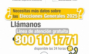 El OEP habilita línea gratuita para consultas sobre Elecciones Generales 2025