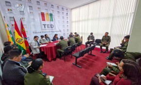 TED Potosí coordina acciones de seguridad con la Policía Boliviana y la Fiscalía Departamental para garantizar una jornada electoral segura y tranquila