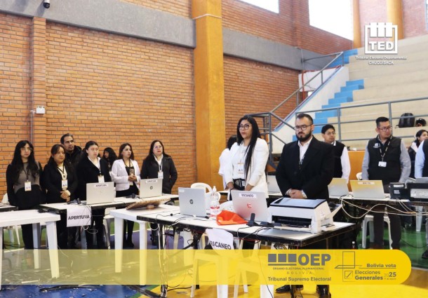 Elecciones Generales 2025: Chuquisaca concluye con éxito su cómputo al 100 %