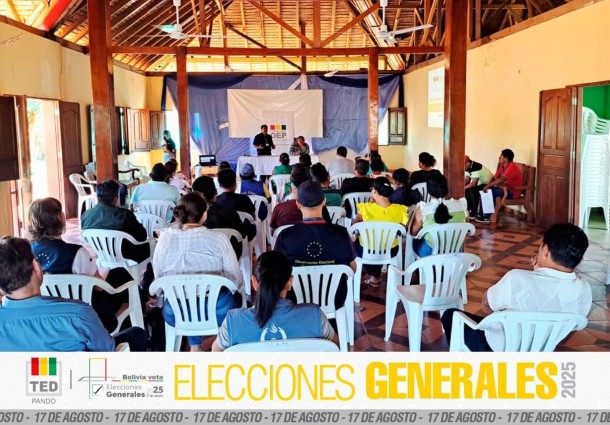 Con miras a las Elecciones 2025, el TED Pando refuerza la prevención de delitos electorales en El Sena y Cobija