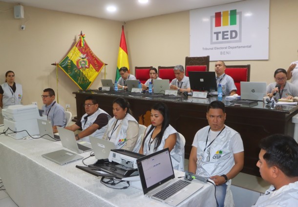 TED Beni instala la Sala Plena permanente para el cómputo de votos departamental