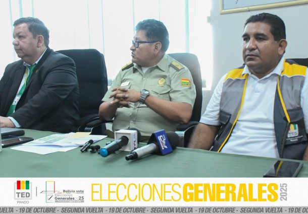 TED Pando, Policía y Ministerio Público garantizan la seguridad para la segunda vuelta de las Elecciones Generales 2025