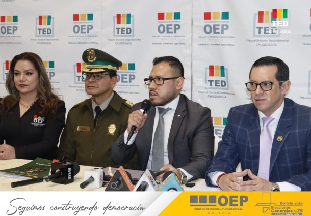 El TED, la Fiscalía y la Policía garantizan una jornada electoral segura en Chuquisaca