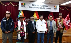 TED Oruro otorga personalidad jurídica a la agrupación ciudadana Oruro Primero
