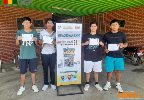 Serecí Santa Cruz convoca a registrarse en el Padrón Electoral Biométrico