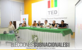 TED Pando cumple la actividad 35 del calendario electoral con el sorteo público de franjas en papeletas de sufragio