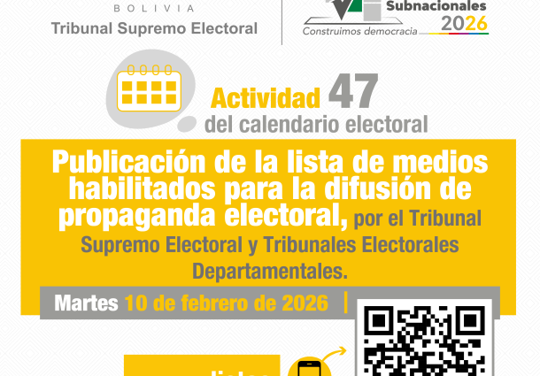 Elecciones Subnacionales 2026: TSE publica la lista de medios habilitados para difundir propaganda electoral