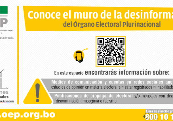 Elecciones Subnacionales 2026: OEP lucha contra la desinformación y la difusión irregular de encuestas